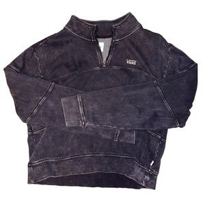 Vans Concrete Mockneck cropped quarter zip sweatshirt